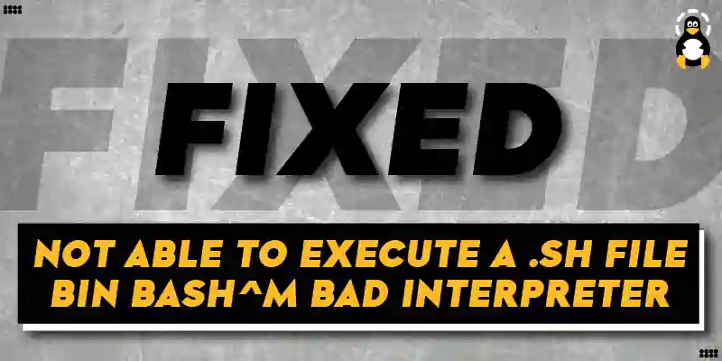 Fix_ _Not able to execute a .sh file_ _bin_bash^M_ bad interpreter